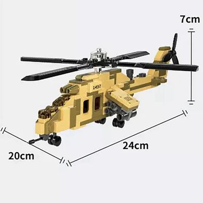 Mi-24 Hind Helicopter Flight Force Building Brick Kit (152 pcs), , large